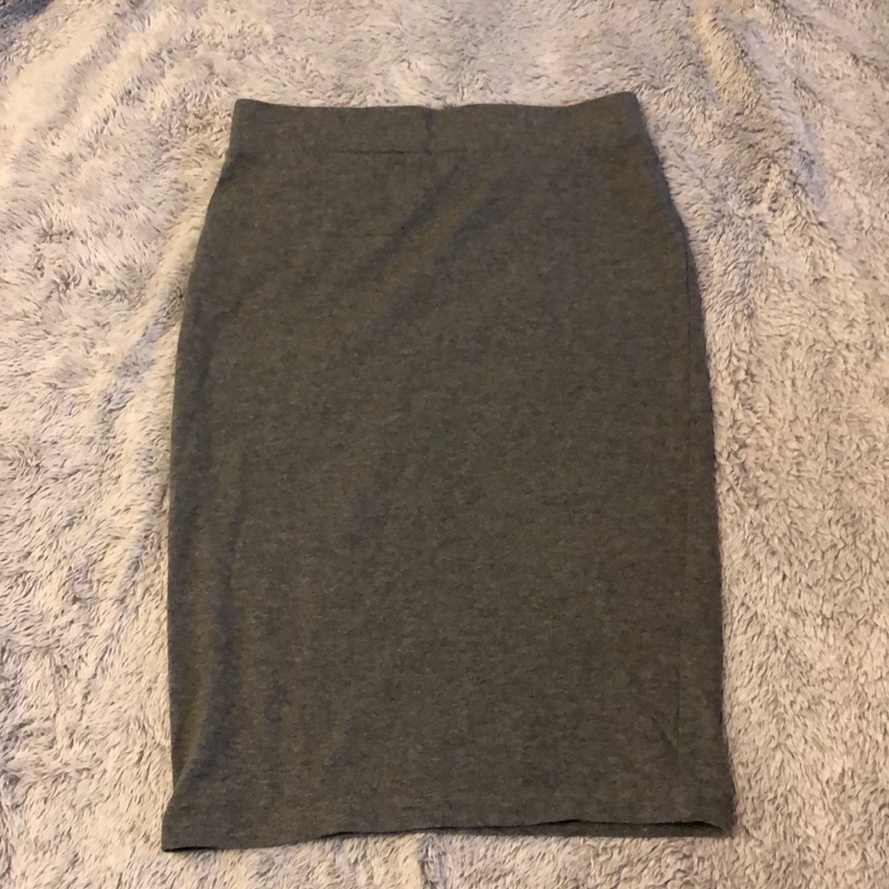 Gray Pencil Skirt